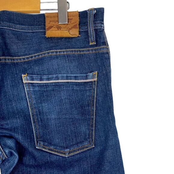 PARASUCO PEOPLE 4 Peace Mens Blue Slim Leg Raw Selvedge Denim Jeans US 34 X 34 - Picture 11 of 14